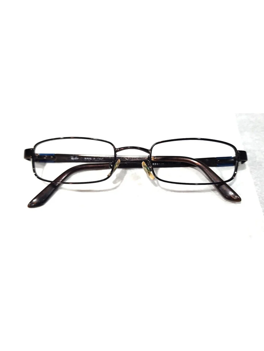 Ray Ban RB6076 2511 Brown Metal Blue Rectangular Eyeglasses 49-19 135